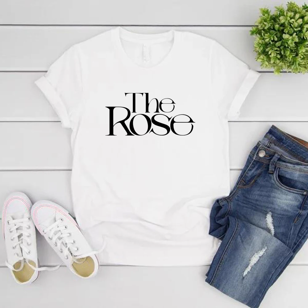 The Rose Kpop T Shirt Back To Me Shirt Korean Group Tee Women Graphic T Shirts Short Sleeve T-shirt Streetwear Top Woman Clothes