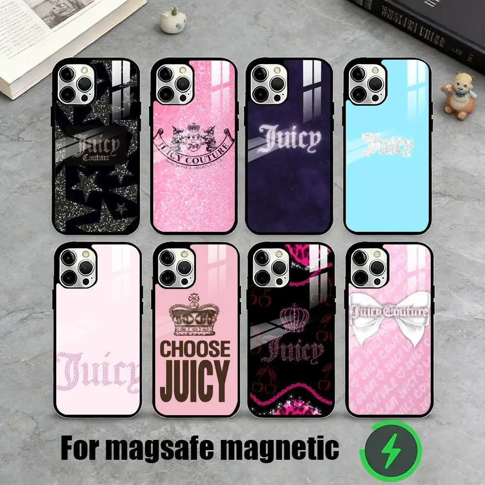 

J-Juicy G-Girly-glam Couture Phone Case For iPhone17,16,15,14,13,12,11 Plus,Pro Magnetic For Magsafe Wireless Charging