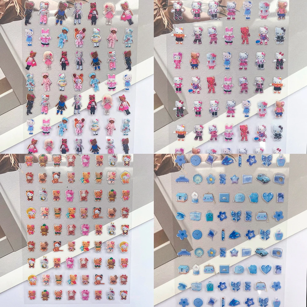 1pcs Pvc Mini Long Legs Hellokitty Poster Goods Stickers Nail Art Wholesale Diy Laptop Bottle Phone Case Keyboard Friend Gifts