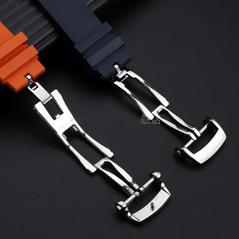 Correa de reloj de caucho flúor para Blancpain 50 fathoms 5015 5200, correa de reloj resistente al agua de 23mm, accesorios de cadena de reloj para hombre