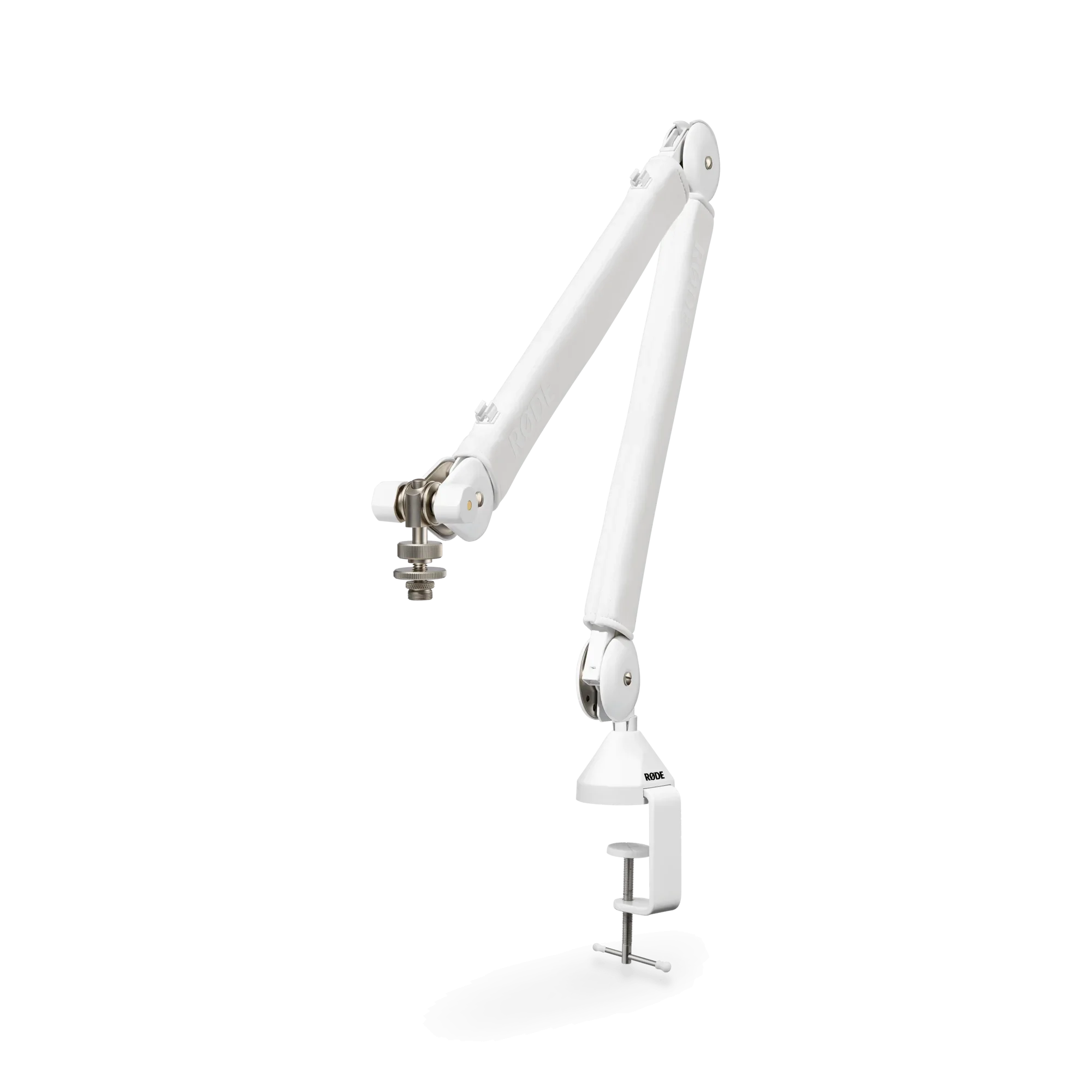 Soporte de micrófono Rode PSA1+ con brazo telescópico de suspensión para escritorio, con rotación completa de 360 grados para podcasters.