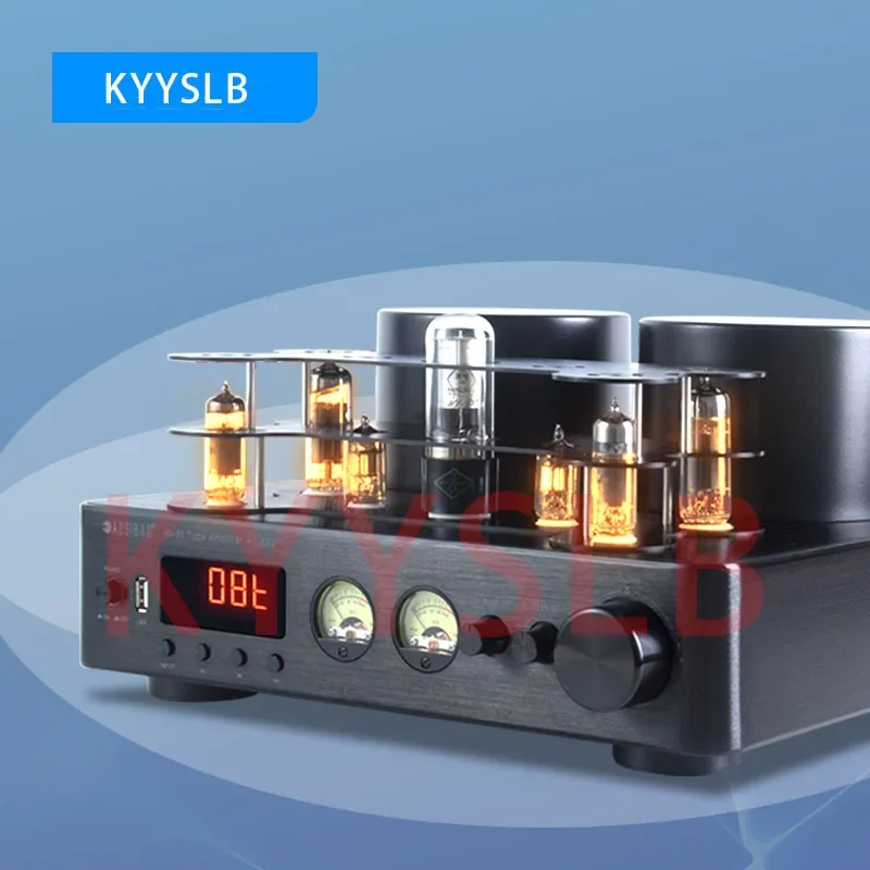 200W*2 High Power Fever Hifi Tube Amplifier Pre-stage Auido Speaker Bluetooth 5.0 Support speaker Amplifier Home Theater 4-8Ω