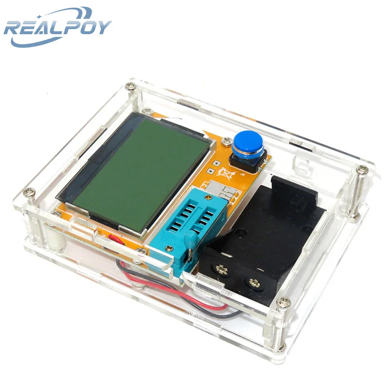 LCR-T4 Miernik ESR Tester próbnik elektroniczny Dioda Trioda Pojemność Mos Mega328 Tester próbnik elektroniczny + CASE (bez baterii