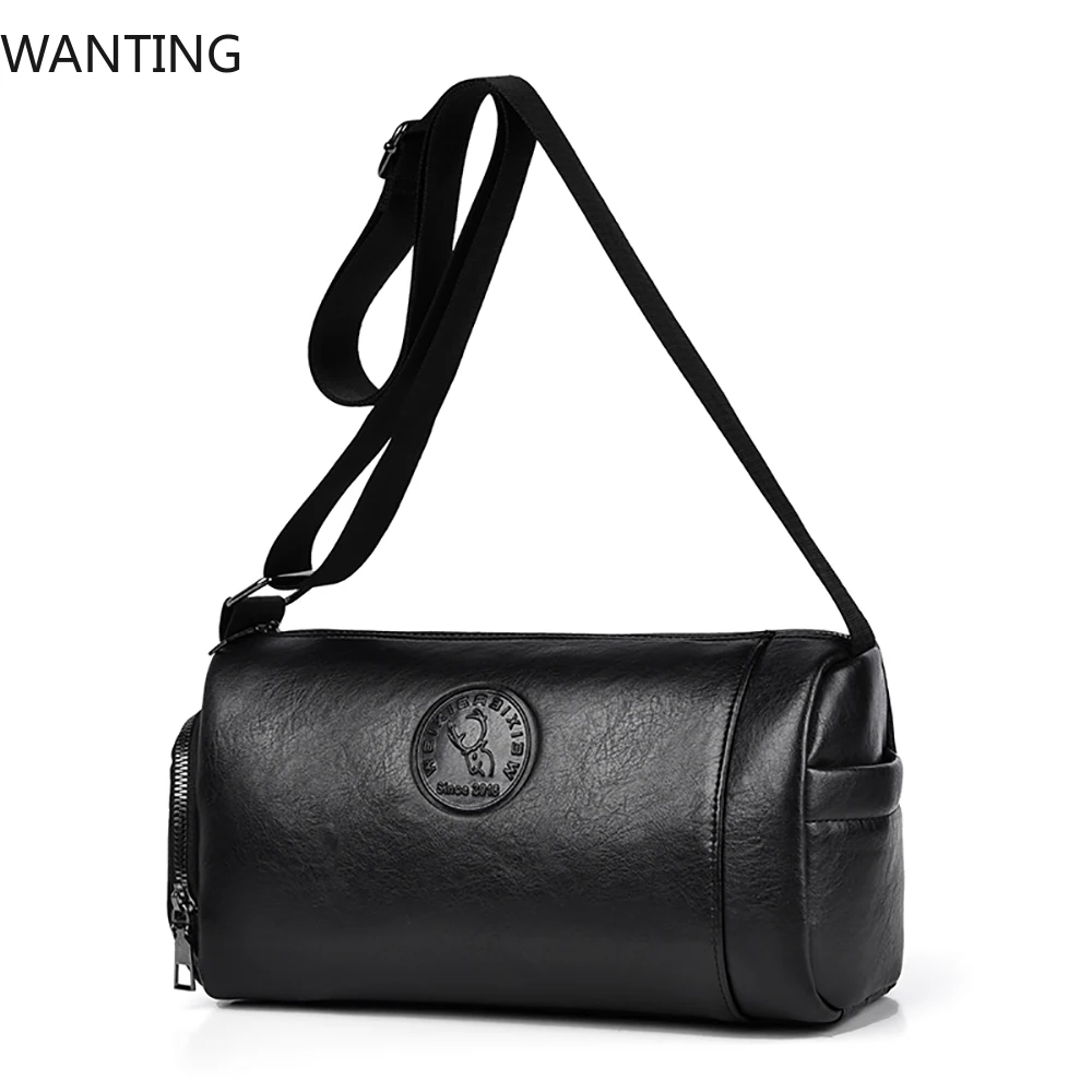 

Модная сумка через плечо для мужчин, простые повседневные винтажные мужские сумки через плечо из искусственной кожи