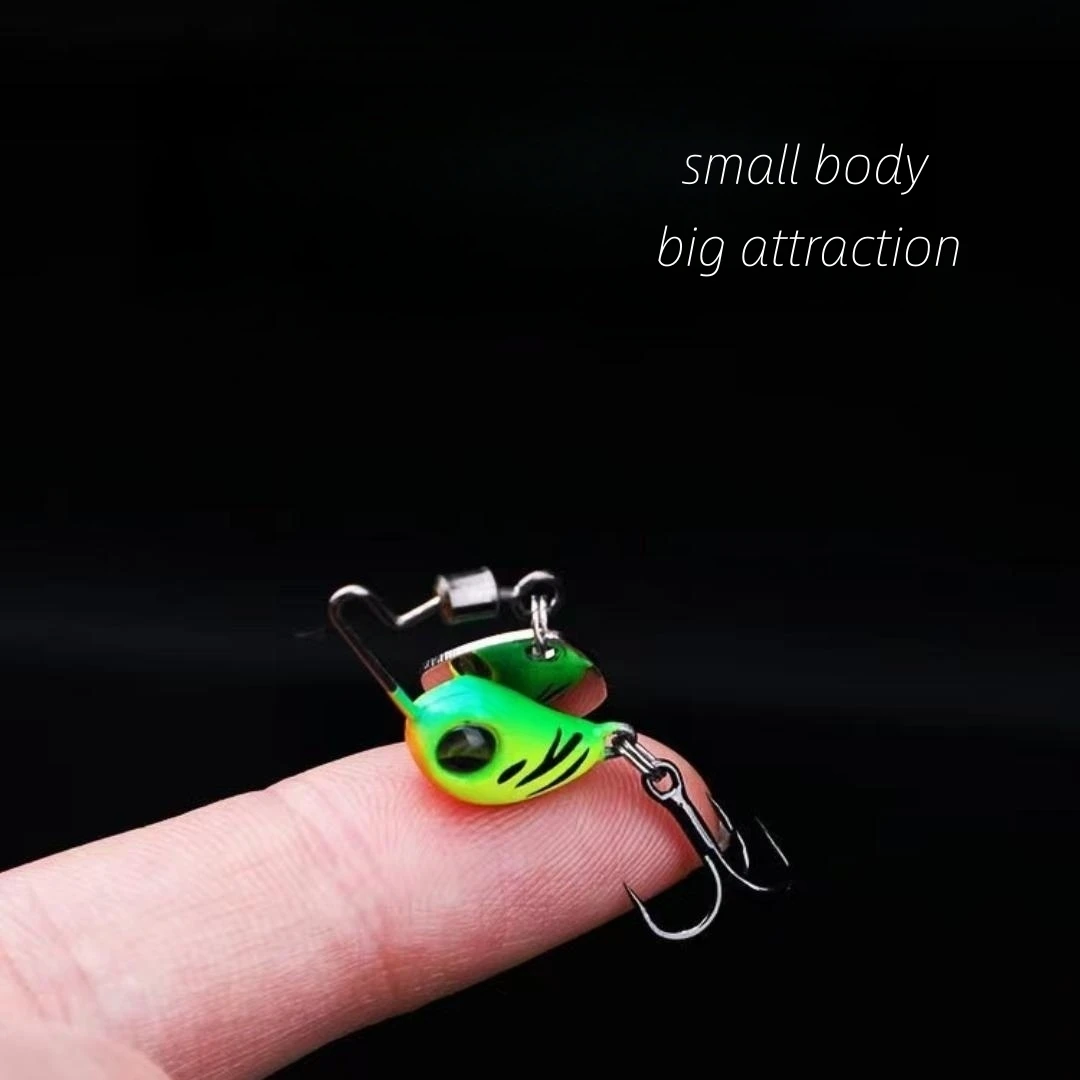 HeyLure Rotating Metal Blade Tailspin 4.5/7.5g Micro Spinnerbait Composite Sequins Fishing Lure Pike  Shad Chub Jigging Spoon