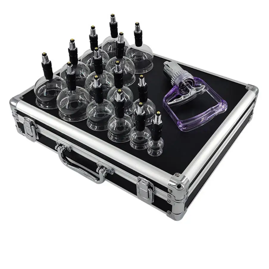 Suction Cups Jar Vacuum Cupping Set Massager Medical Jars Glass Vacuum Therapy Cupping Set Cans Massage Device 14 Pcs