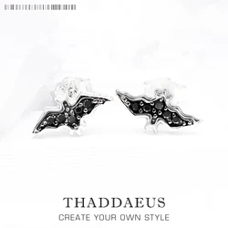 Ear Studs Moonless Night Bat Summer Brand New Earrings Day-to Day Gift Vintage Style 925 Sterling Silver Jewerly For Women