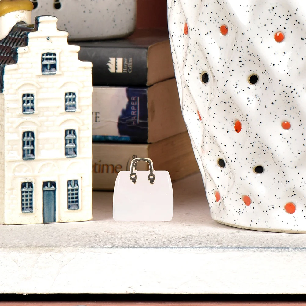 

2pcs Ornament Natural Desktop Decor Mini Table Decoration Handbag Shaped Sculpture Miniature Crafts For Room