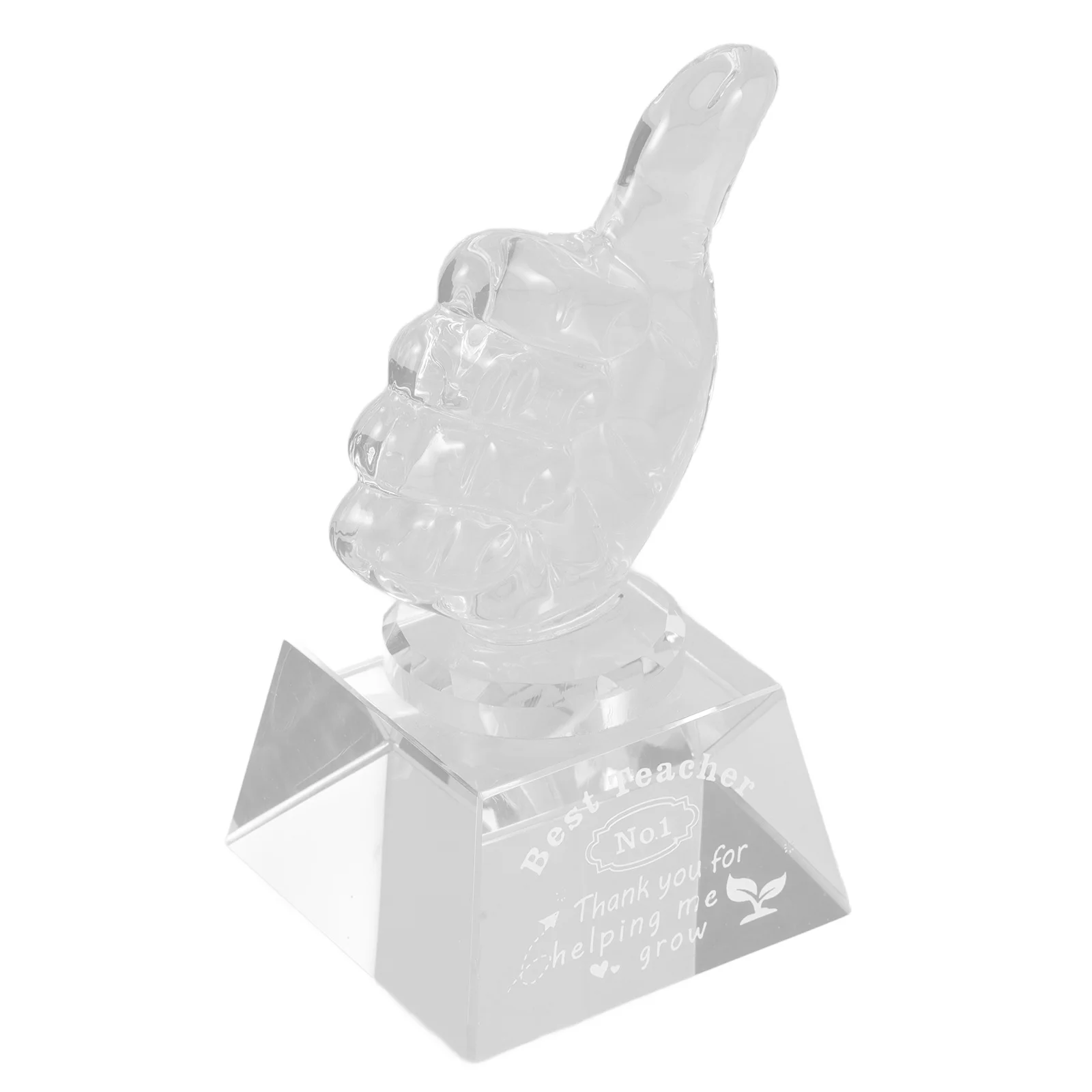 

Хрустальный трофей для большого пальца, прозрачная награда за день учителя, спортивные соревнования, трофей на день учителя