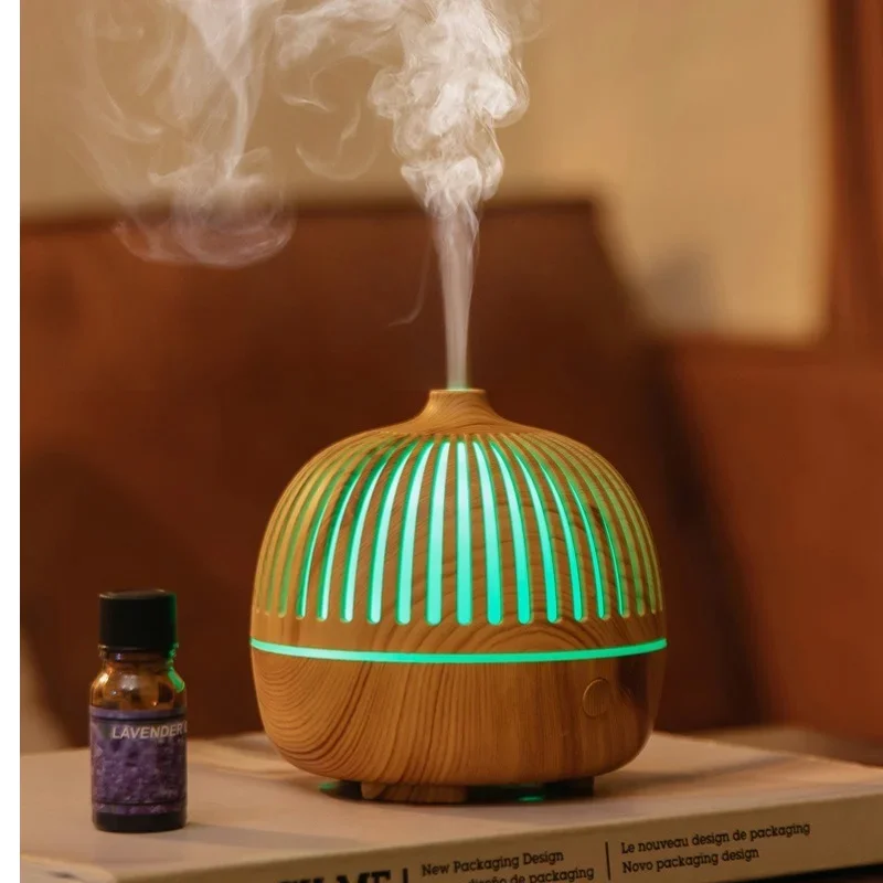 Ancient Charm Fragrance Diffuser Ultrasonic Humidification Essential Oil Fragrance Instrument Wood Grain Aromatherapy Machine