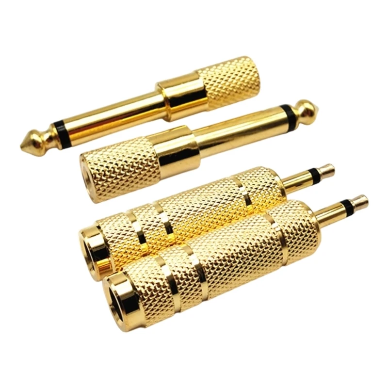

2pcs/lot 6.35mm Male to 3.5mm Female Mono Jack Plug Single Audio Cable Adapter Microphone Earphone Amplifier AUX Converter