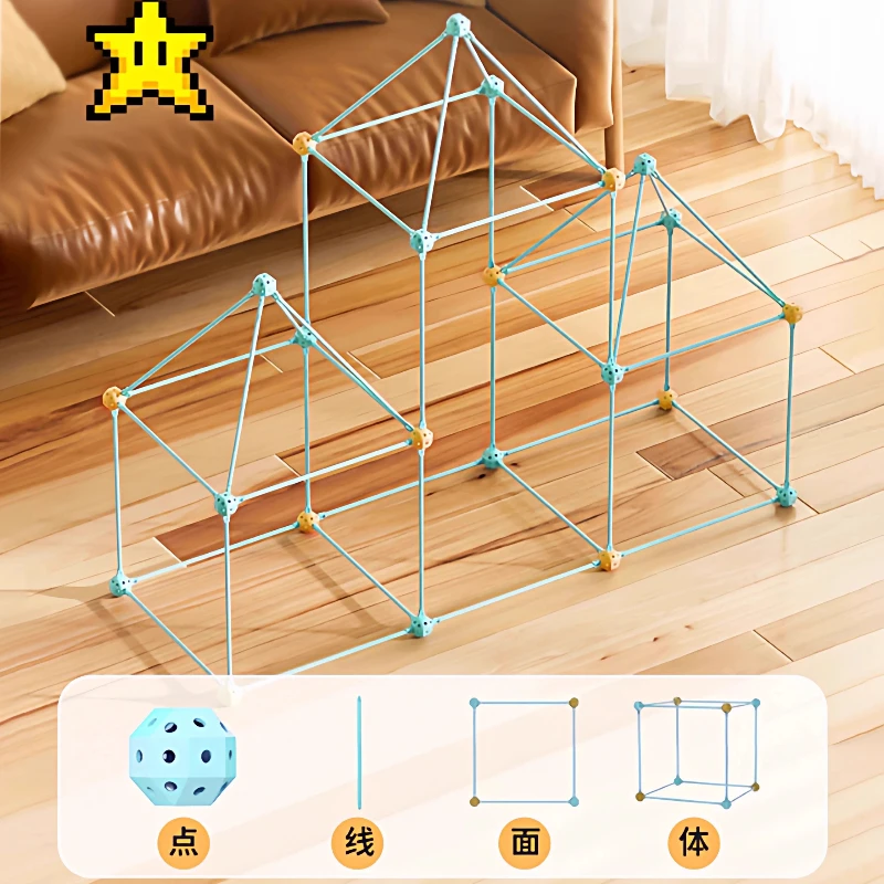 مجموعة مكعبات البناء DIY، لعبة ألغاز تعليمية للأولاد، لعبة تجميع وتفكير كبيرة متشابكة بـ 26 فتحة