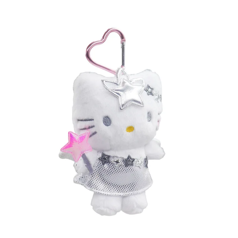 Sanrio Hallo Kitty Plüsch-schlüsselanhänger Cartoon Stern Fee Stick Plüsch Anhänger Stofftiere Tasche Dekoration Anime Peripherie Mädchen Geschenk