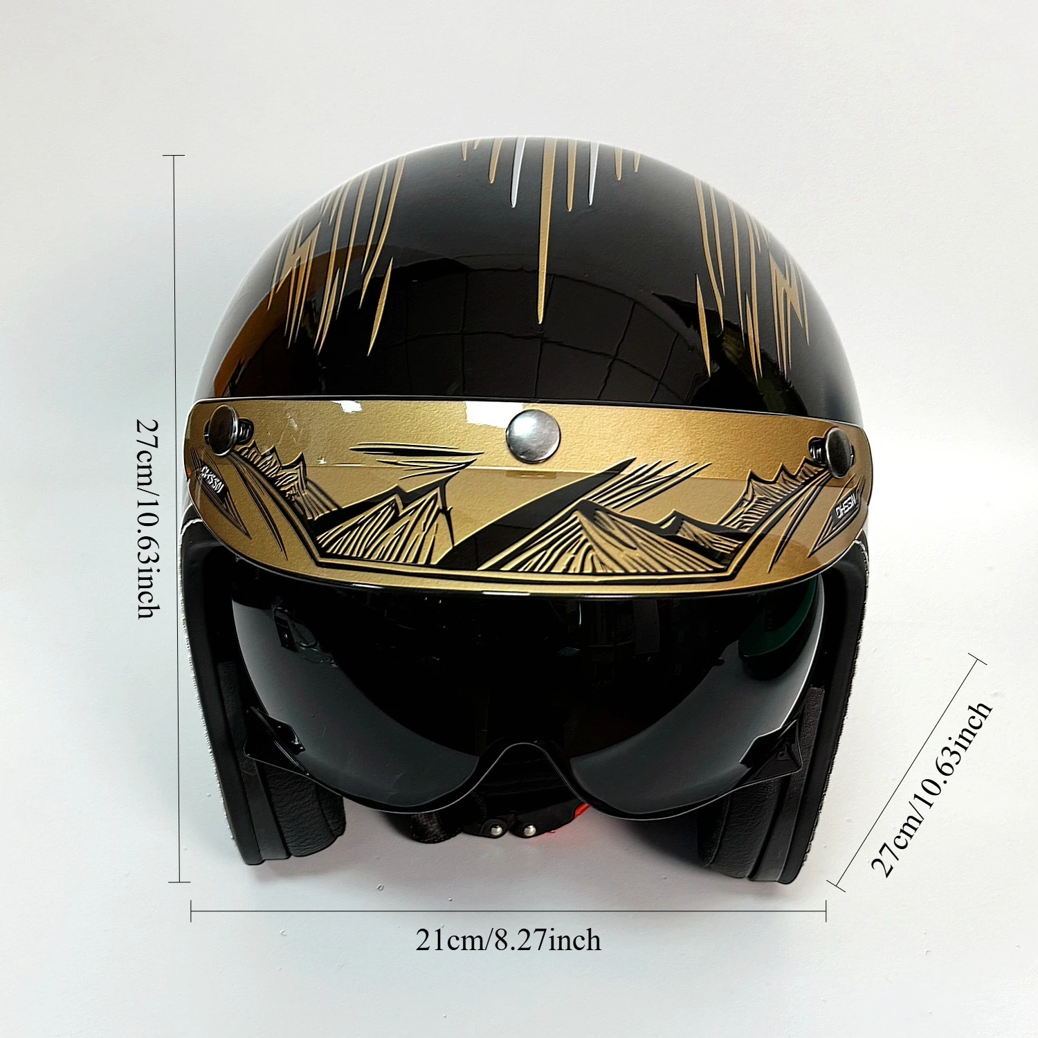 Cruise dual-lens three-quarter safety helmet, unisex, suitable for all seasons, for scooters, motorcycles, and electric vehicles