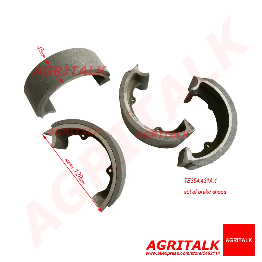 

TE354.431A.1, set of brake shoes for Foton Lovol TE35 series tractor, please check the dimensions firstly
