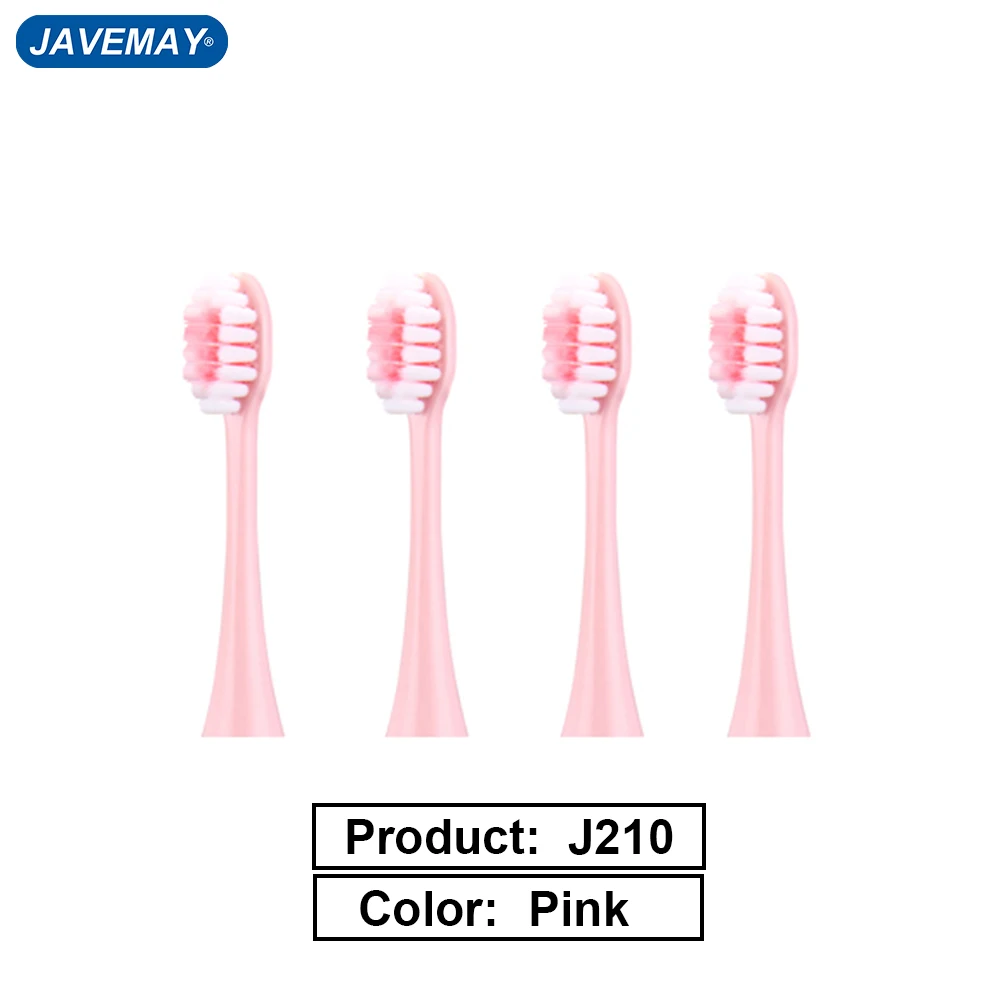 4Pcs Electric Toothbrushes Head Sonic Tooth Brush Head Washable Whitening Toothbrush Heads for JAVEMAY J210