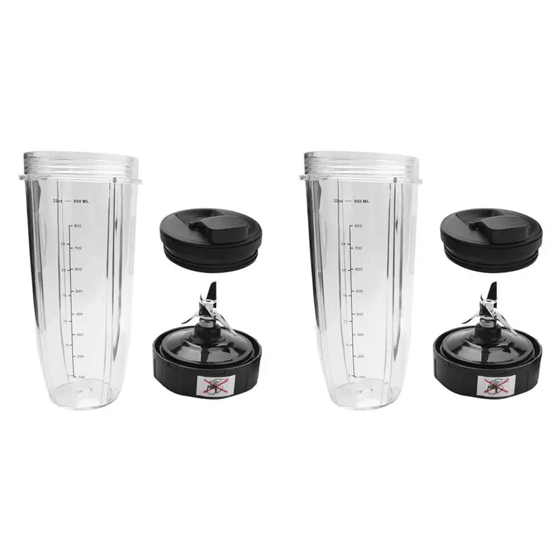 a23f-2x-32oz-cup-with-spout-lid-and-blade-7-fins-gear-replacement-parts-blade-assembly-for-nutri-ninja-bl450-bl456-bl455