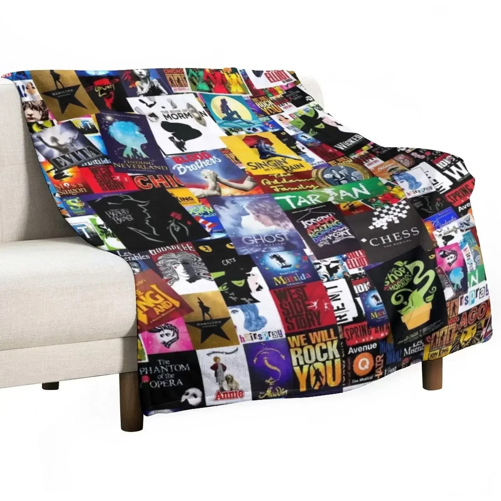 

Musicals Collage IV Original Throw Blanket wednesday Luxury Blankets