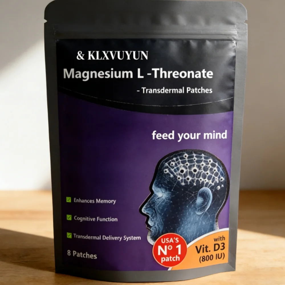 Magnesium L -threonate, Vitamin D3- Promotes Brain , Enhances Memory, Concentration & Cognition, Energy Transdermal Patch