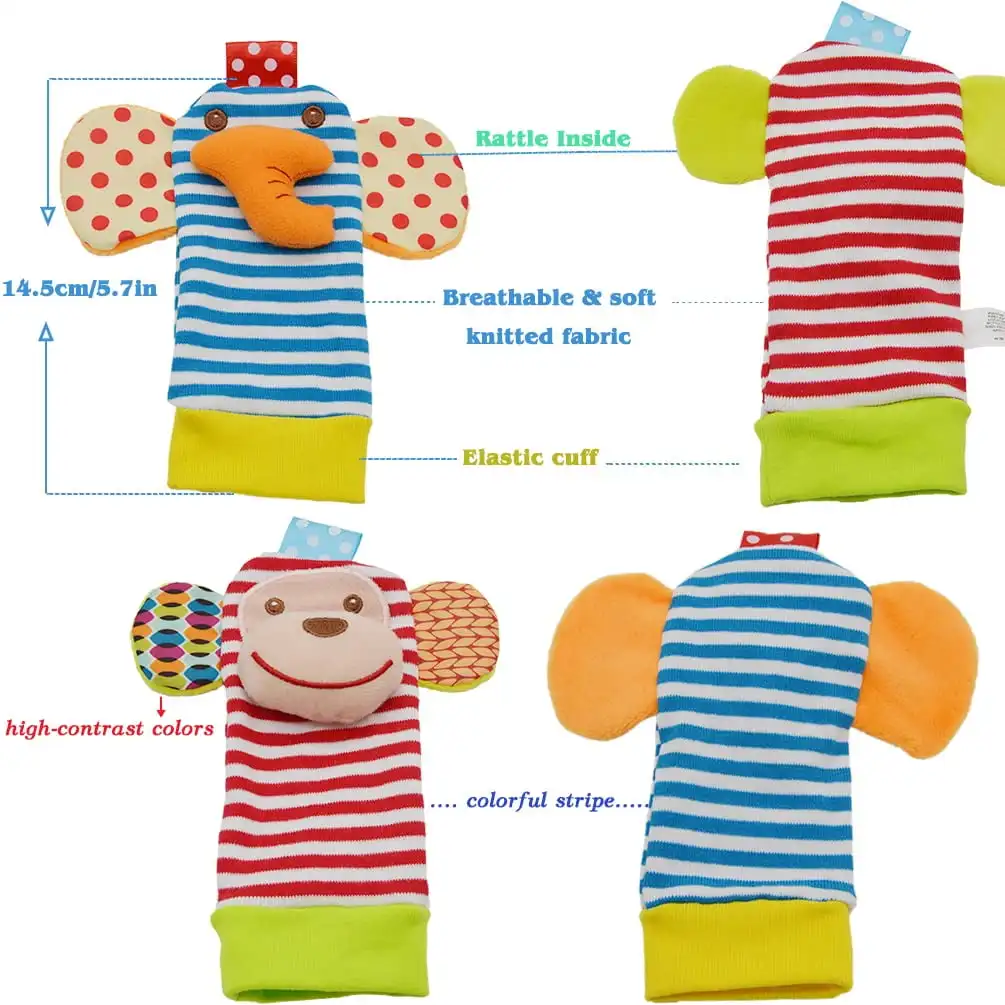 Baby Rattle Toys 0-12 Months,Wrist Rattles for Babies,Newborn Toy for Baby Boy Girl Gift