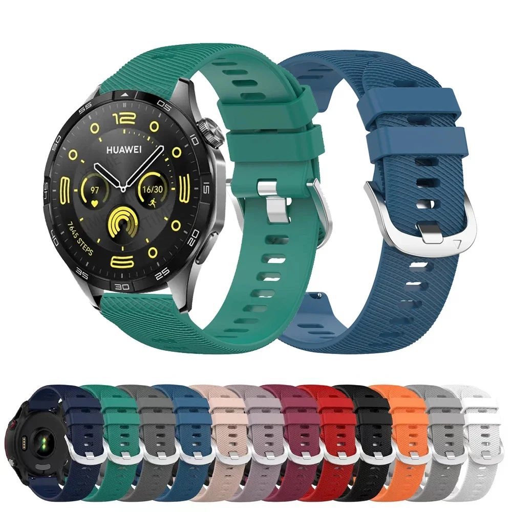 

For Huawei Watch GT 4 46mm Strap 20mm 22mm Silicone Band For Huawei Watch 3 4/GT Runner 2E/GT 2 Pro/GT 3 42mm/GT3 SE Bracelet