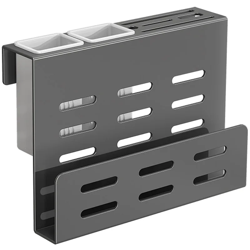 

DSA home kitchen rack wall-mounted stainless steel kitchen chopstick cage integrated pot lid rack storage cutting board storage