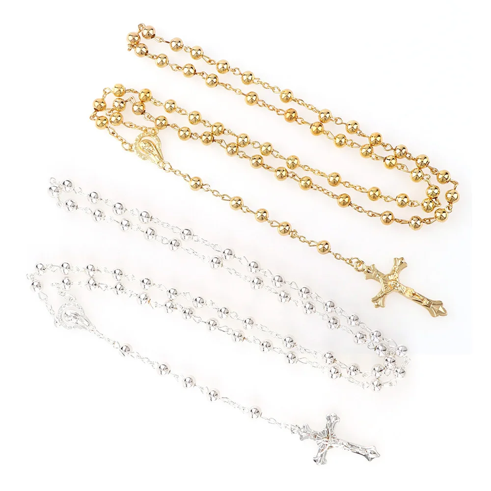 Catholic Rosaries Necklaces Rosary Jesus Cross Catholic Gifts Holy Rosaries in Bulk with Gift for Prayer Men Women