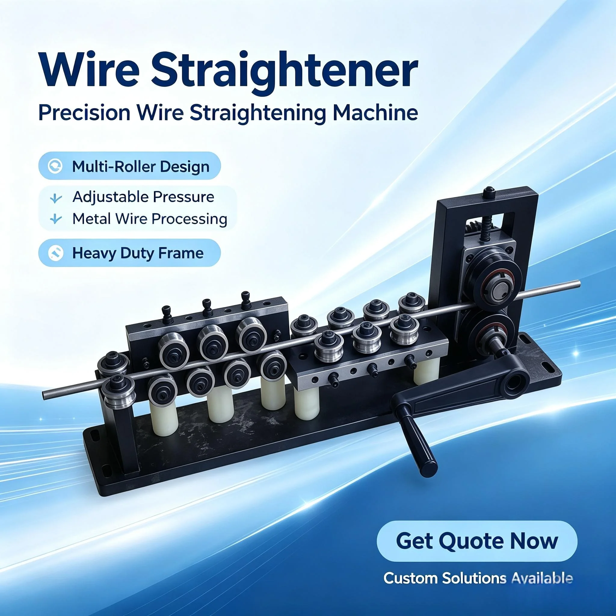 5mm Factory Customized Multi Roller Design for Wire Rod and Flat Bar Processing Wire Straightener Wire Straightening Machine