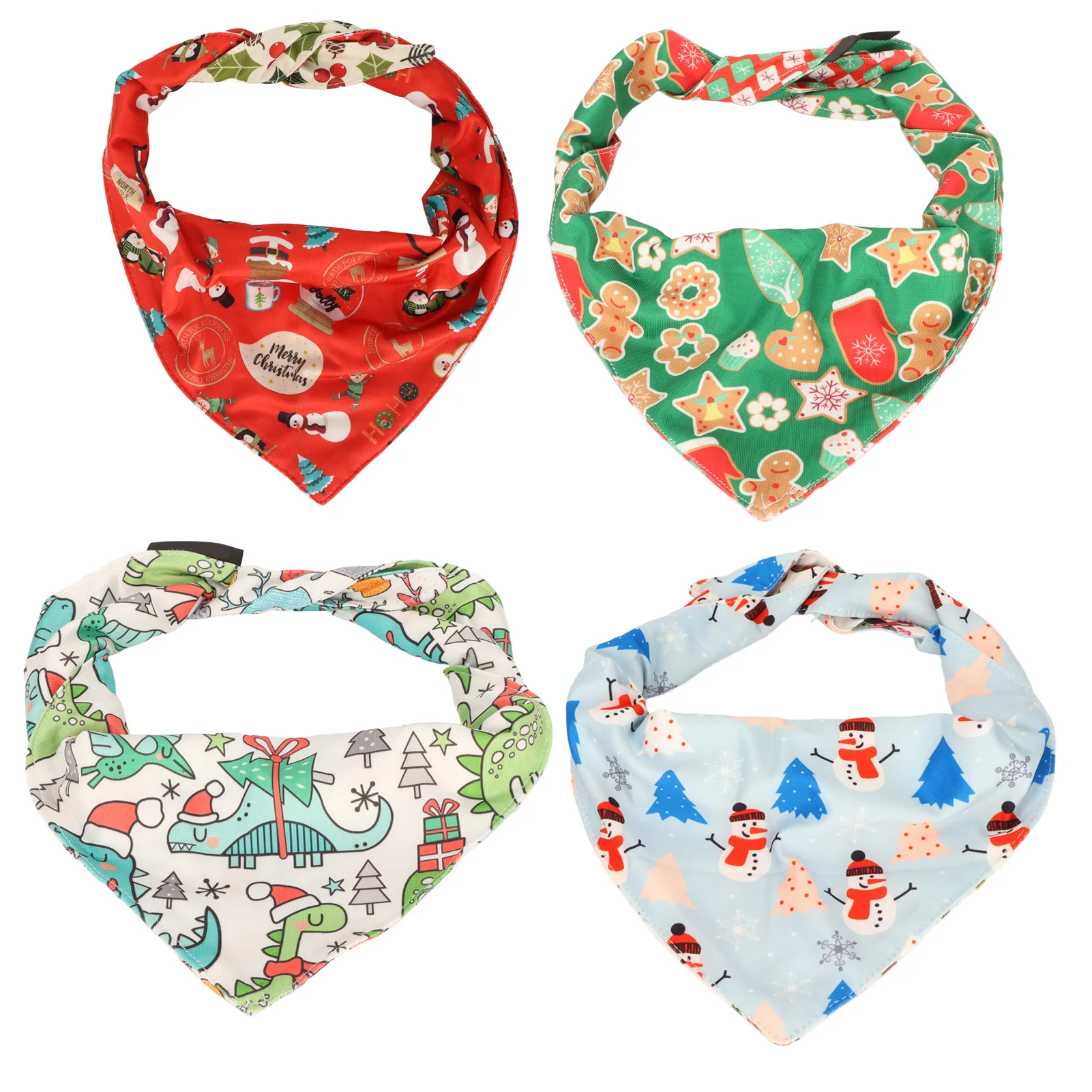 Bandanas de Navidad para perro, bufanda de Papá Noel para mascotas, Bandana de vacaciones para perros pequeños y medianos, vendaje Triangular para cachorros