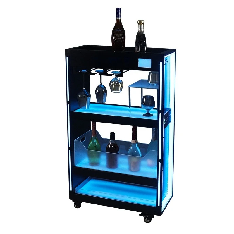 

Painted, display case, movable, on wheels, champagne, wine cabinet