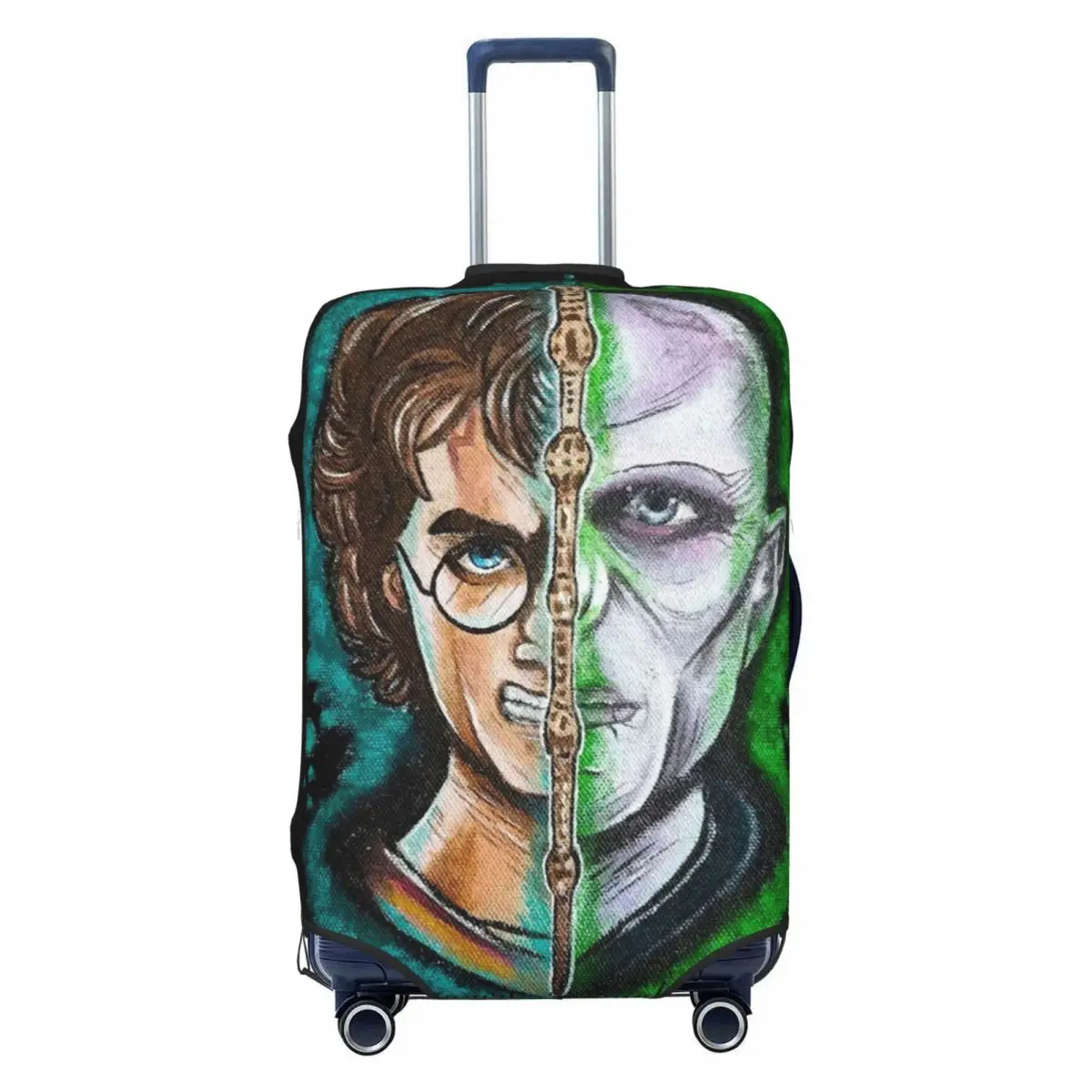 

Custom Funny H-Harrys Lord Voldemort Luggage Cover Protector Washable Travel Suitcase Covers