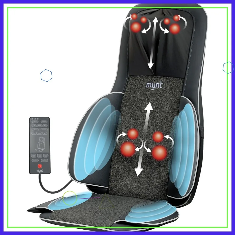 

Массажер для шеи и спины Шиацу, подходящий для FSA/HSA, с 10 массажными головками, подогревом и 3D-массажем, портативная накладка на кресло