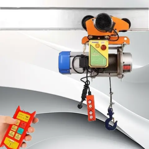 Electric winch with pulley, 1500KG/1.5T Remote control lifting crane winch 30m, 110V/220V/380V