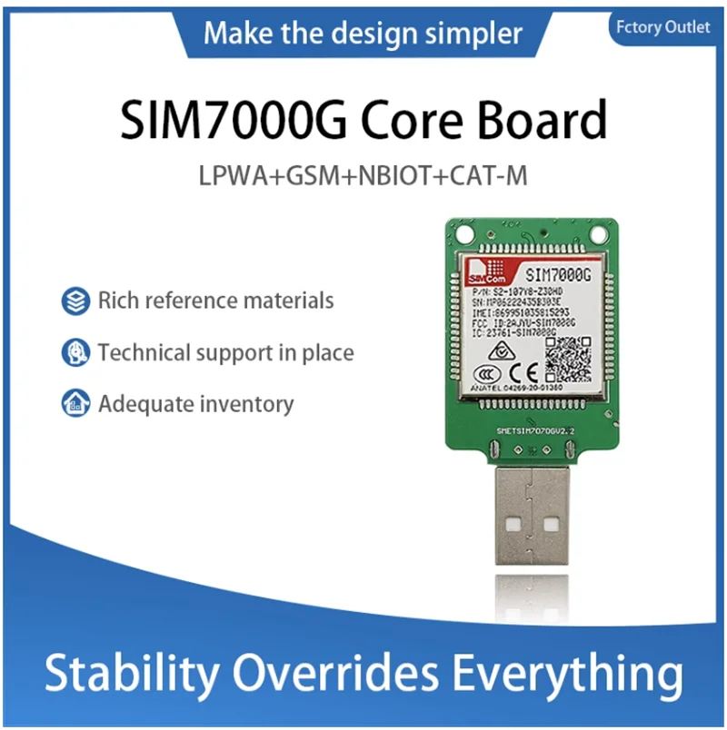 

SIMCOM SIM7000G USB Dongle LPWA+NBIOT Core Board