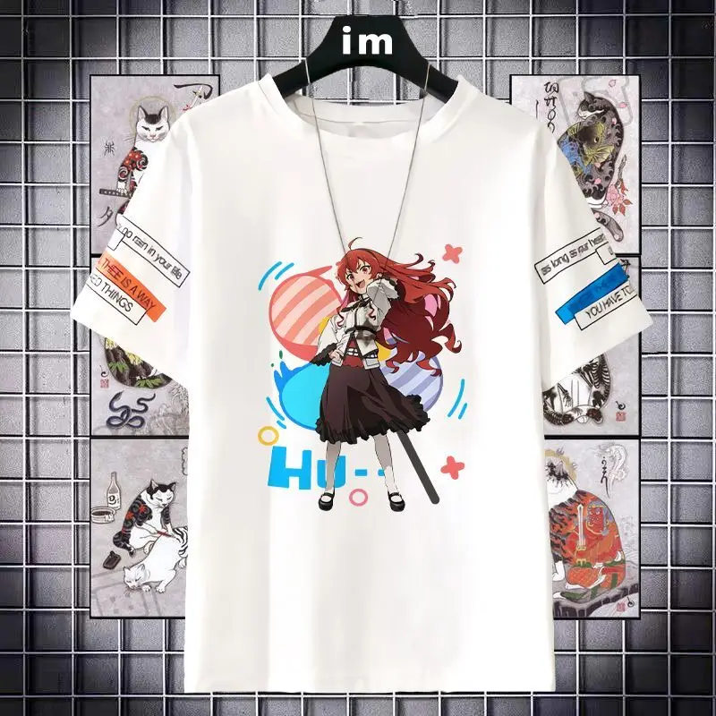 Kaus Lengan Pendek Merchandise Reinkarnasi Tanpa Kerja Pakaian Anime Uniseks Alice Rudy Lolicity Trendi