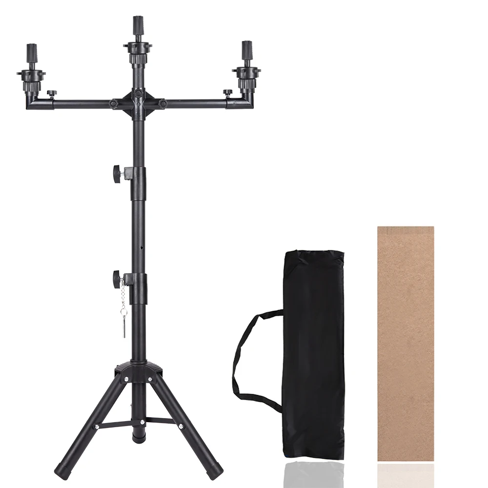 حامل ثلاثي القوائم من AliLeader مقاس 50 بوصة و3 رؤوس مع حامل رأس عارضة أزياء قابل للتعديل للتدريب على تصفيف الشعر #1