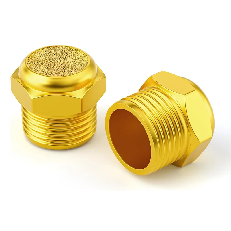 Sintered Bronze Pneumatic Exhaust Muffler, Flat Type, 1/8