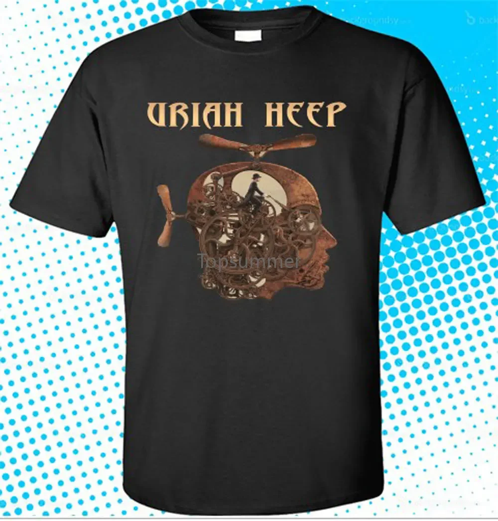 

2018 New Brand Clothing New Uriah Heep Totally Driven Rock Men'S Black T-Shirt Size S To 3Xl Hipster O-Neck Cool Tops