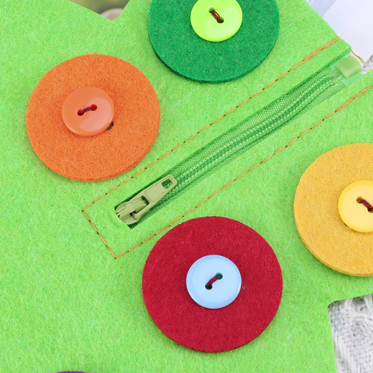 Colorful Childhood Toy Education Toys Button Hand-made Zipper Teaching Aids Early Learning Kindergarten