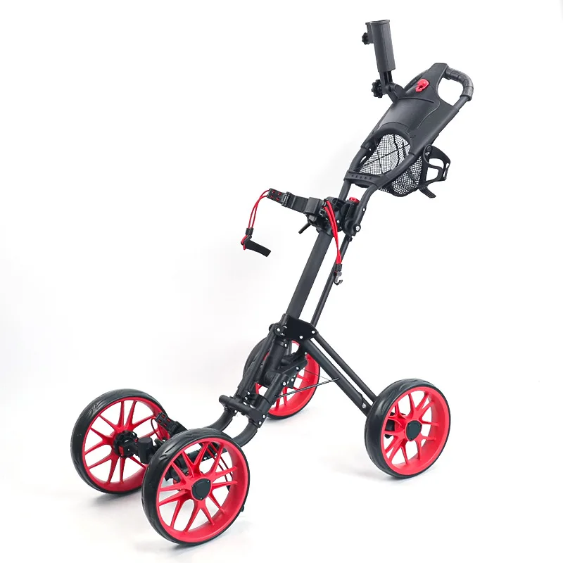 عربة جولف مُستقنة، عربة عربة من سبائك الألومنيوم قابلة للطي بأربع عجلات، عربة سحب مُستحمة