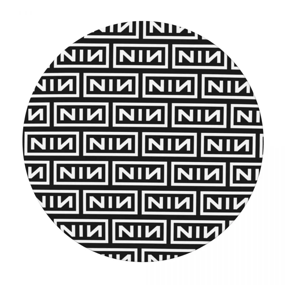 Toalha de mesa redonda à prova d'água com logotipo NIN Nine Inch Nails, à prova de óleo, para eventos na cozinha, capa para mesa de jantar