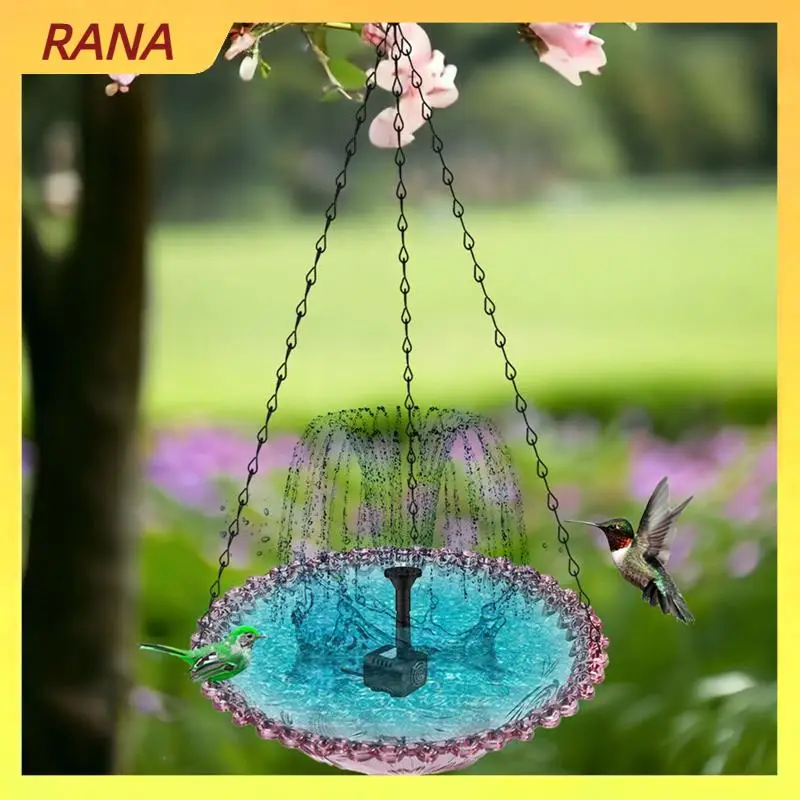 

RANA Hanging Bird Bath With Solar Fountain Solar Bird Bath Fountains Hanging Bird Baths For Outdoors