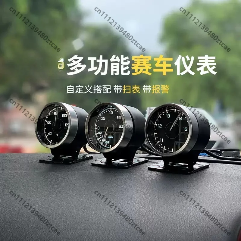No Drilling Installation Digital Racing Gauge Read Coolant Temp Rotation Speed Turbo Boost Oil Temperature for Auto Refitting