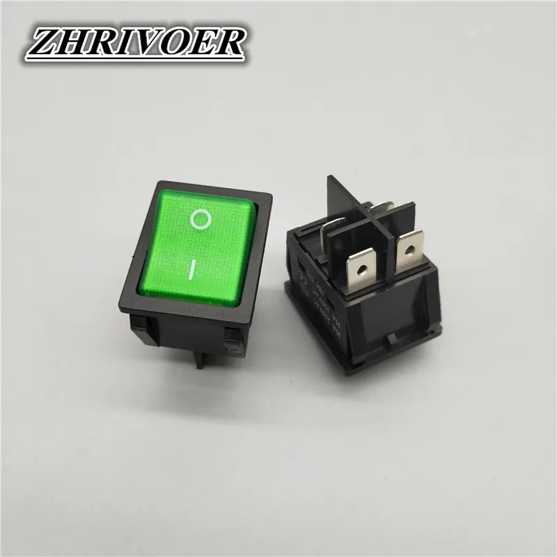 car, DIY key modification KCD4 ON-OFF 30A/250V 16A/250V Heavy Duty 4 Pin T85 Rocker Switch with Light 220V