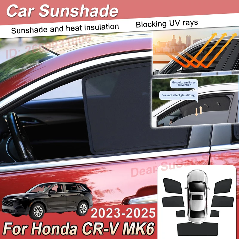 

For Honda CR V 2025 Accessories RS 2023 2024 Car Magnetic Mesh Sunshades Sunscreens Window Windshield Sun Shade Visor Auto Parts
