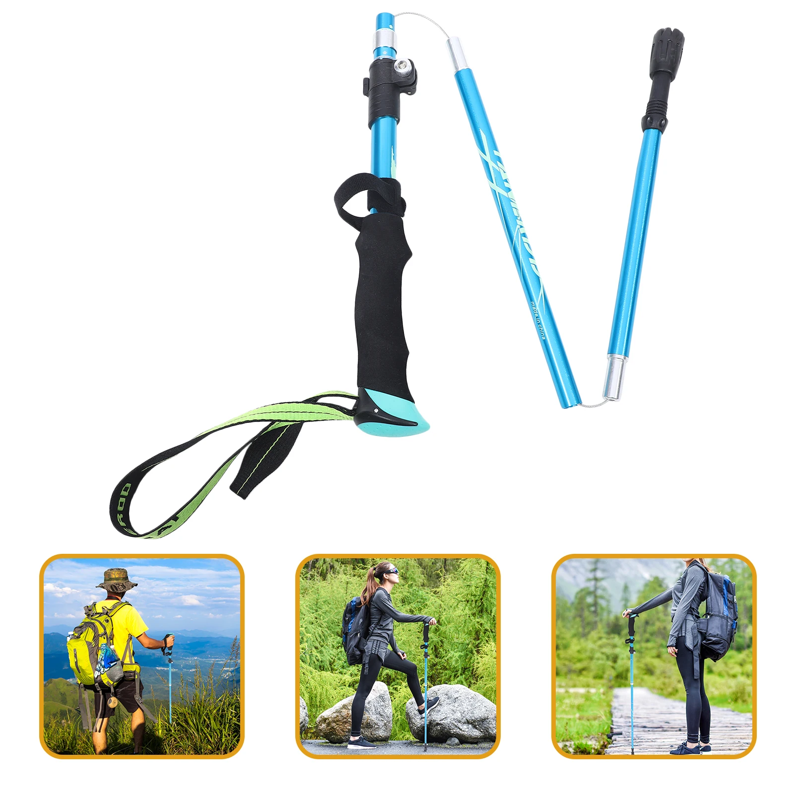 

Folding 5-Section Walking Cane Anti-Slip Ergonomic Lightweight Aluminum Alloy 30Cm Folded 95-110Cm Adjustable For Outdoor Hiking