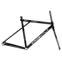 NEW ARDENTLY Frameset 700C Aluminum FixedGear Frame With Full Carbon Fork 53CM 55CM 57CM Single Speed Track Bicycle Parts AL6069