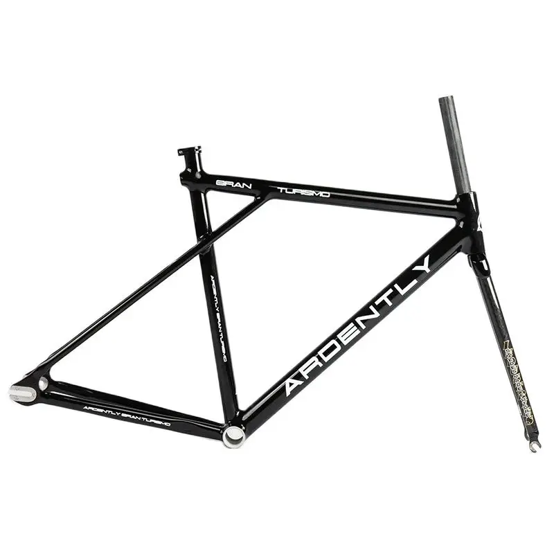 Nowa żarliwa aluminiowa rama 700C z pełną widelec węglowy 53CM 55CM 57CM jednobieżna gąsienica części rowerowe AL6069