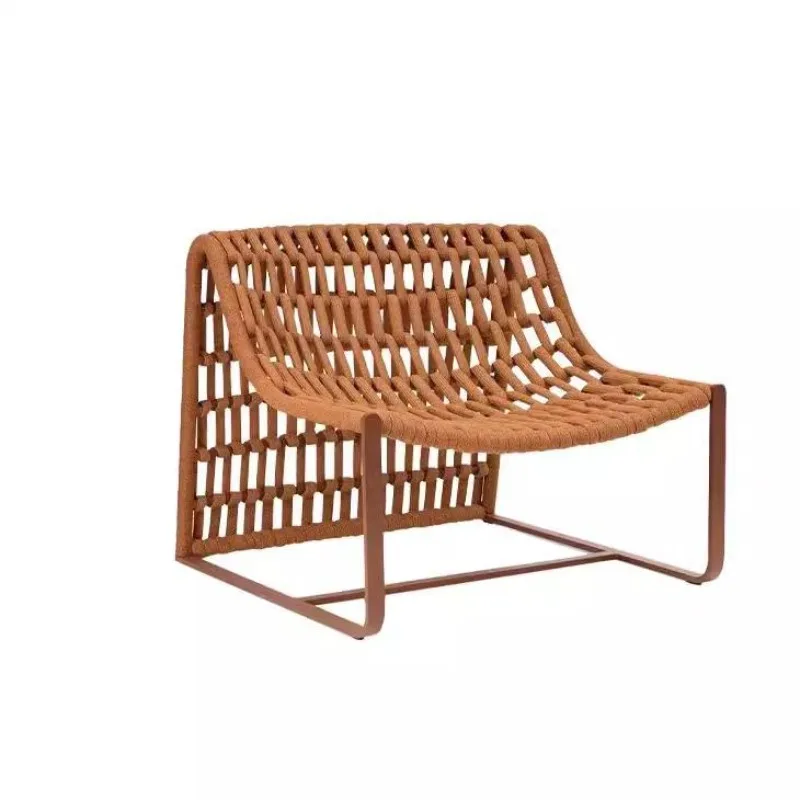 

Outdoor Rattan Sofa Waterproof Armchair All-Weather Patio Furniture for Villa Garden Sunroom and Terrace Lounge