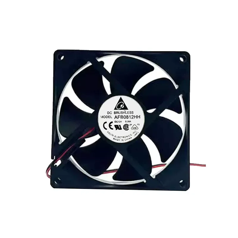 for Delta AFB0812H 8025 12V 0.24A Two Wire Double Ball Bearing Chassis Power Supply Cooling Fan